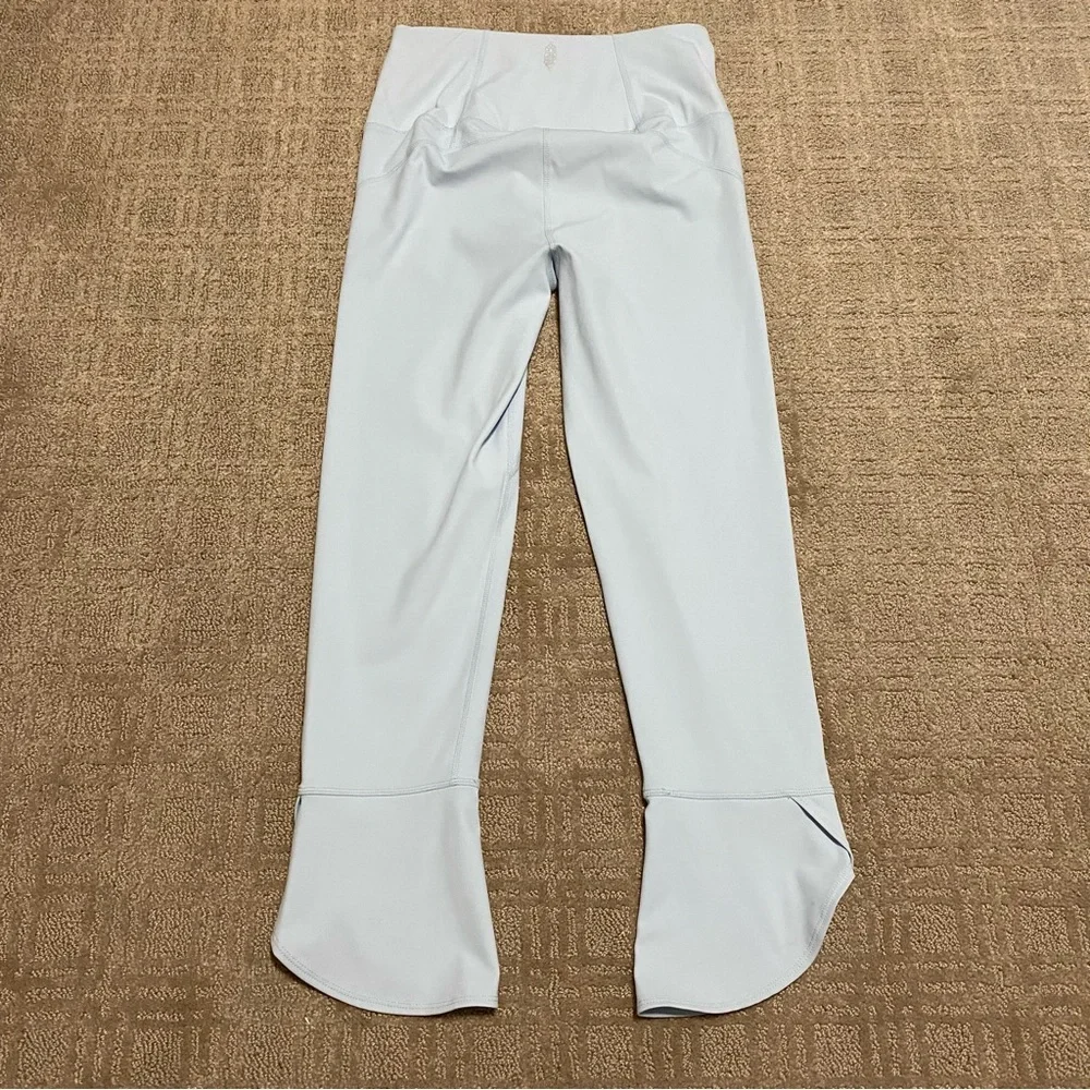 {Free People Movement} High Rise Legging Sanctuary Ruffle Cuff | Pale Blue - S